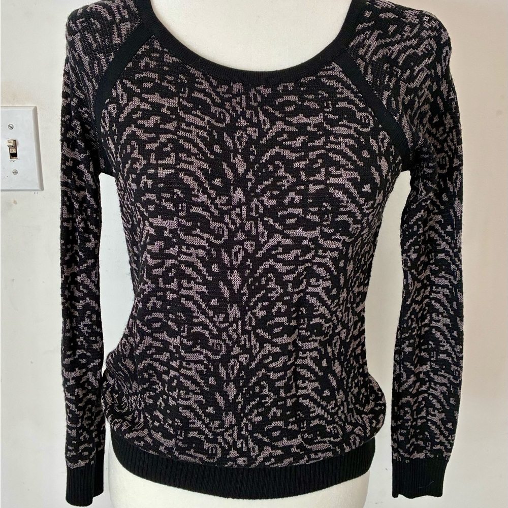 The Limited Black and Silver Patterned Sweater